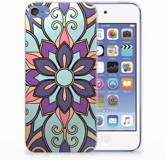 B2Ctelecom iPod Touch 5 | 6 TPU Hoesje Design Purple Flower