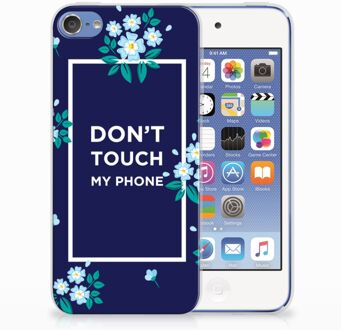 B2Ctelecom iPod Touch 5 | 6 TPU Hoesje Flowers Blue DTMP