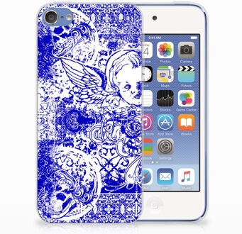 B2Ctelecom iPod Touch 5 | 6 Uniek TPU Hoesje Angel Skull Blue