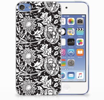 B2Ctelecom iPod Touch 5 | 6 Uniek TPU Hoesje Black Flowers