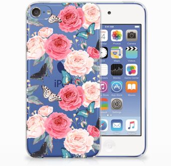 B2Ctelecom iPod Touch 5 | 6 Uniek TPU Hoesje Butterfly Roses