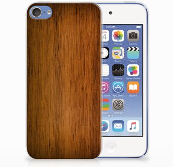 B2Ctelecom iPod Touch 5 | 6 Uniek TPU Hoesje Donker Hout