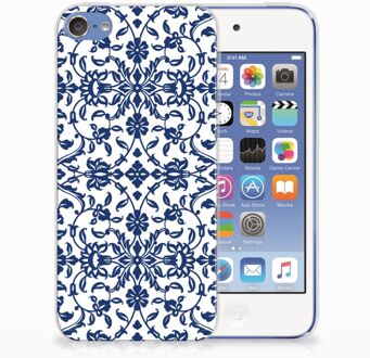 B2Ctelecom iPod Touch 5 | 6 Uniek TPU Hoesje Flower Blue