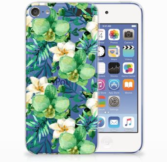 B2Ctelecom iPod Touch 5 | 6 Uniek TPU Hoesje Orchidee Groen