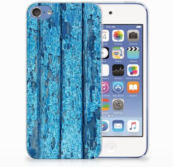 B2Ctelecom iPod Touch 5 | 6 Uniek TPU Hoesje Wood Blue