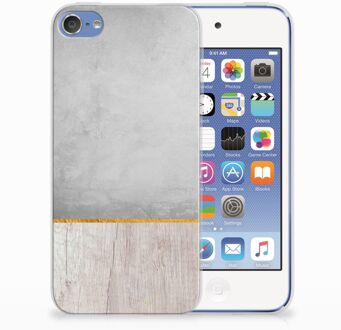 B2Ctelecom iPod Touch 5 | 6 Uniek TPU Hoesje Wood Concrete