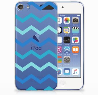 B2Ctelecom iPod Touch 5 | 6 Uniek TPU Hoesje Zigzag Blauw