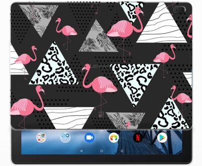 B2Ctelecom Lenovo Tab E10 Back Case Flamingo Triangle