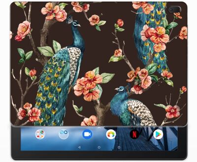 B2Ctelecom Lenovo Tab E10 Back Case Pauw met Bloemen