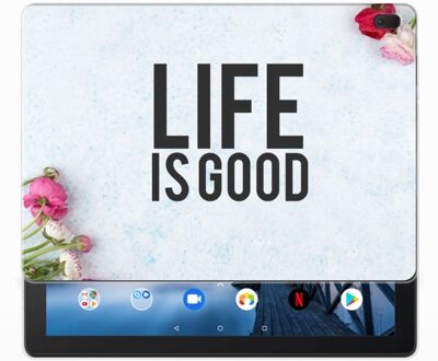 B2Ctelecom Lenovo Tab E10 Back cover met naam Life is Good