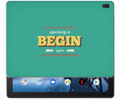 B2Ctelecom Lenovo Tab E10 Back cover met naam Quote Begin