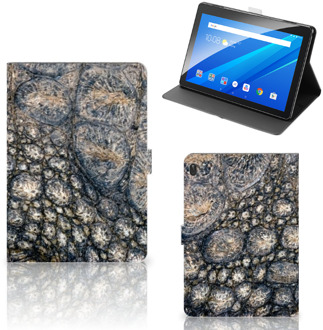 B2Ctelecom Lenovo Tab E10 Flip Case Krokodillenprint