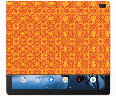 B2Ctelecom Lenovo Tab E10 Hippe Hoes Batik Orange