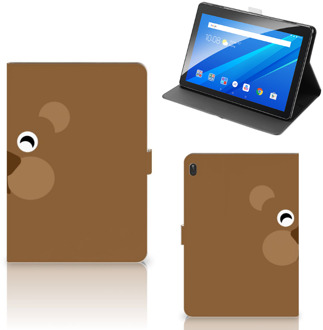 B2Ctelecom Lenovo Tab E10 Hippe Tablet Hoes Bear Brown