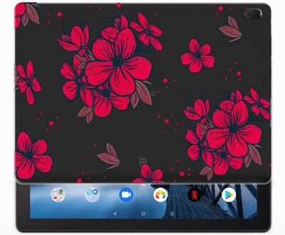 B2Ctelecom Lenovo Tab E10 Siliconen Hoesje Blossom Rood