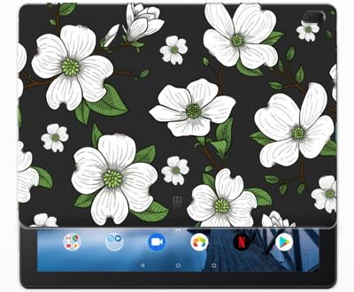 B2Ctelecom Lenovo Tab E10 Siliconen Hoesje Dogwood Flowers