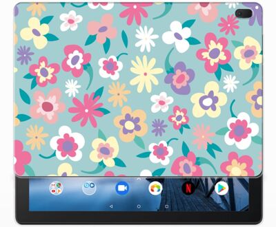 B2Ctelecom Lenovo Tab E10 Siliconen Hoesje Flower Power