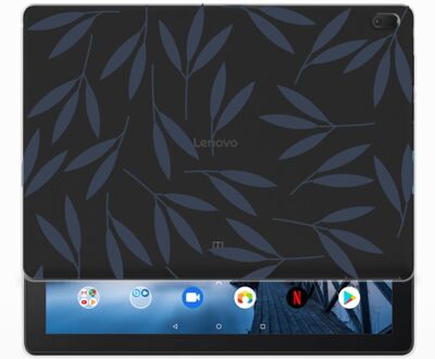 B2Ctelecom Lenovo Tab E10 Siliconen Hoesje Leaves Blue