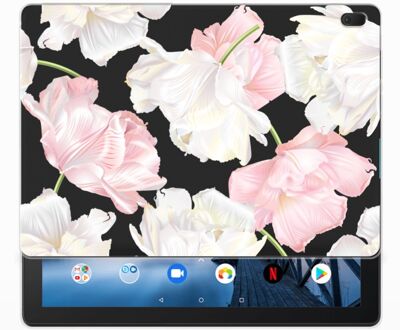 B2Ctelecom Lenovo Tab E10 Siliconen Hoesje Lovely Flowers