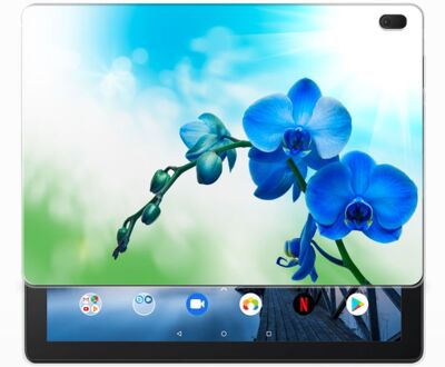 B2Ctelecom Lenovo Tab E10 Siliconen Hoesje Orchidee Blauw