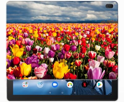 B2Ctelecom Lenovo Tab E10 Siliconen Hoesje Tulpen