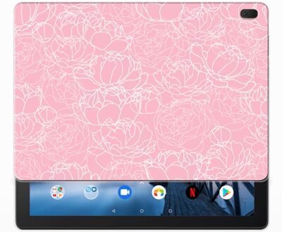 B2Ctelecom Lenovo Tab E10 Siliconen Hoesje White Flowers