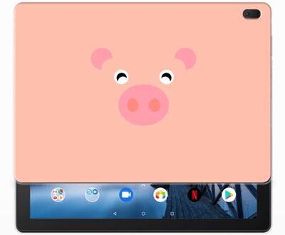 B2Ctelecom Lenovo Tab E10 Tablet Back Cover Pig