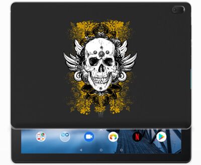 B2Ctelecom Lenovo Tab E10 Tablet BackCover Skull Gold