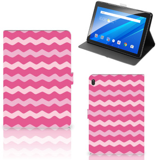 B2Ctelecom Lenovo Tab E10 Tablet Hoes Waves Pink