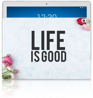 B2Ctelecom Lenovo Tab P10 Back cover met naam Life is Good