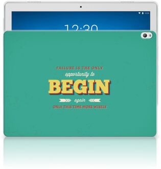 B2Ctelecom Lenovo Tab P10 Back cover met naam Quote Begin