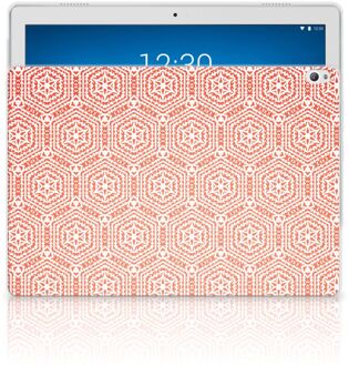 B2Ctelecom Lenovo Tab P10 Hippe Hoes Pattern Orange