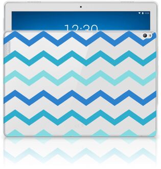 B2Ctelecom Lenovo Tab P10 Hippe Hoes Zigzag Blauw