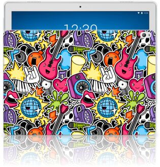 B2Ctelecom Lenovo Tab P10 Leuke Siliconen Hoes Punk Rock