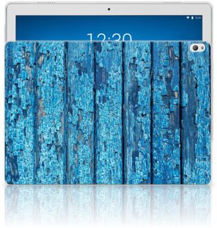 B2Ctelecom Lenovo Tab P10 Silicone Tablet Hoes Blauw Wood