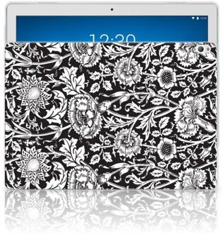 B2Ctelecom Lenovo Tab P10 Siliconen Hoesje Black Flowers