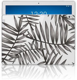 B2Ctelecom Lenovo Tab P10 Siliconen Hoesje Leaves Grey