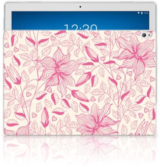 B2Ctelecom Lenovo Tab P10 Siliconen Hoesje Pink Flowers