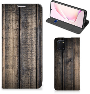 B2Ctelecom Leuk Case Cadeau voor Mannen Samsung Galaxy Note 10 Lite Smart Cover Steigerhout