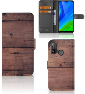 B2Ctelecom Leuk Case Huawei P Smart 2020 Hoesje Old Wood