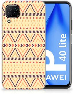 B2Ctelecom Leuk Case Huawei P40 Lite Telefoonhoesje Aztec Yellow