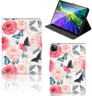 B2Ctelecom Leuk Case iPad Pro 11 (2020) Hoes met Magneetsluiting Butterfly Roses