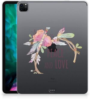 B2Ctelecom Leuk Case iPad Pro 12.9 (2020) | iPad Pro 12.9 (2021) Cover Boho Text met doorzichte zijkanten