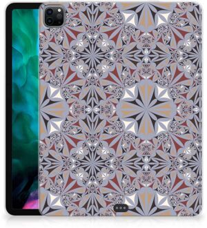 B2Ctelecom Leuk Case iPad Pro 12.9 (2020) | iPad Pro 12.9 (2021) Hoesje Flower Tiles met doorzichte zijkanten