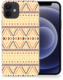 B2Ctelecom Leuk Case iPhone 12 | 12 Pro (6.1") Telefoonhoesje Aztec Yellow