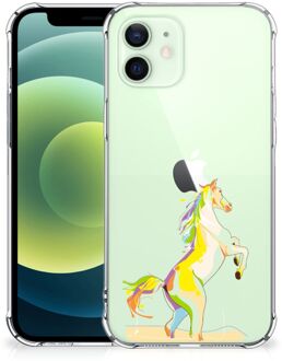 B2Ctelecom Leuk Case iPhone 12 Mini Smartphone hoesje met doorzichtige rand Horse Color