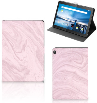 B2Ctelecom Leuk Case Lenovo Tablet M10 Tablet Hoes met Magneetsluiting Marble Pink