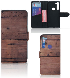 B2Ctelecom Leuk Case Motorola G8 Power Hoesje Old Wood