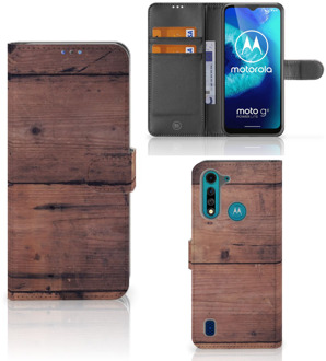 B2Ctelecom Leuk Case Motorola G8 Power Lite Hoesje Old Wood