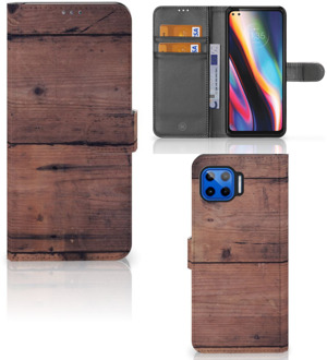 B2Ctelecom Leuk Case Motorola Moto G 5G Plus Hoesje Old Wood